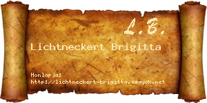 Lichtneckert Brigitta névjegykártya